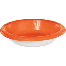 Pumpkin Orange 20oz. Paper Bowls - 20ct.