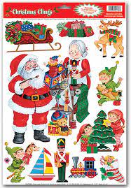 Santa Workshop Window Clings