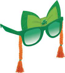 St. Patrick's Glasses w/Braids