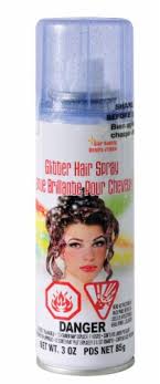Blue Glitter Hairspray