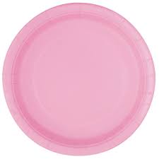 Paper Plate - Lovely Pink - 7"  50 Count