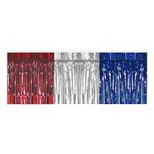 Patriotic Metallic Table Skirt