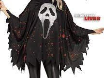 Ghost Face Glitter Poncho