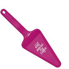 Plastic Cake Server "eat more cake" - 10"