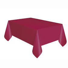 Burgundy Rectangular Plastic Tablecover