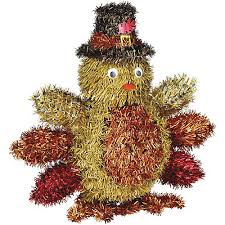 3D Tinsel Turkey Decoration