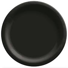 Jet Black 10" Paper Plates 20ct.