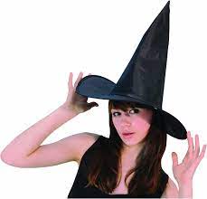 Black Satin Witch Hat