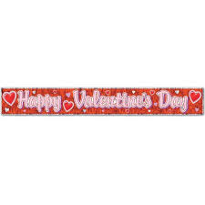 Happy Valentines Day Metallic Fringe Banner