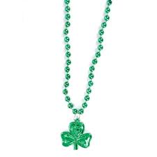 Green Shamrock Bead Necklaces