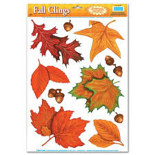 Fall Leaf Window Clings - 10pcs.