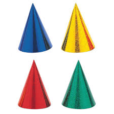 Prismatic Cone Hats - 8ct.