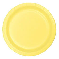 Light Yellow 10" Paper Plates - 24ct.