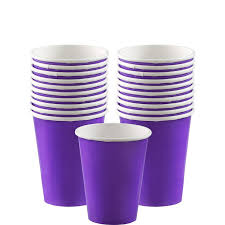 HOT / COLD PAPER CUPS - NEW PURPLE   9OZ   20 COUNT