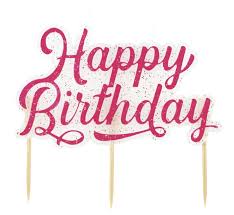 Pink Happy Birthday Candle
