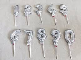 Silver 5" Balloon Cake Topper