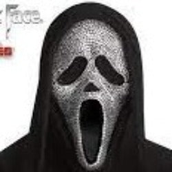 Silver Bling Scream Ghost Face Mask