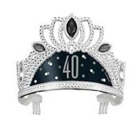 Black And Silver 40th Birthday Tiara