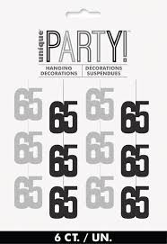 65th Hanging Decorations - 6ct.
