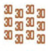 Rose Gold "30" String Decorations - 6ct.