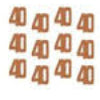 Rose Gold "40" String Decorations - 6ct.