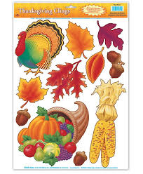 Fall & Thanksgiving Window Clings - 11pcs.