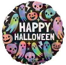 18" Iridescent Halloween Mylar Balloon