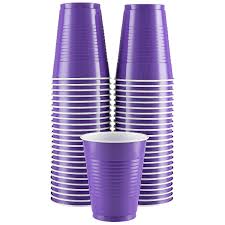 Neon Purple 16oz. Plastic Cups - 50ct.