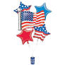 Fourth of July Helium Filled Mylar Balloons