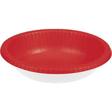 Red 20oz. Paper Bowls - 20ct.