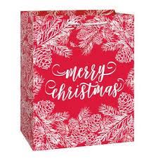 Merry Christmas Red Gift Bag