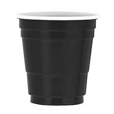 Black 2oz Solo Cup Shot Glasses