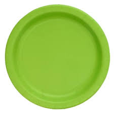Paper Plates - Neon Green - 10"