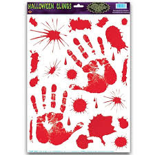 Bloody Handprint Window Clings