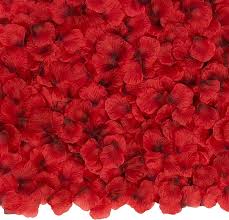 Red Fabric Rose Petals