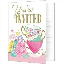 Floral Tea Party Invitations