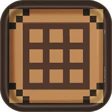 Minecraft 9" Square Plates