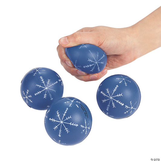 12ct. Snowflake Stress Balls