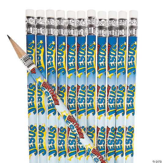 12ct. Happy Birthday Jesus Pencils