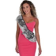 Hello Thirty Fringe Party Sash - 34"