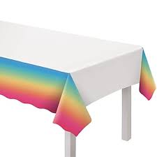Vibrant Ombre Plastic Tablecover - 54" x 102"