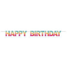 Vibrant Ombre Birthday Banner - 12ft. Long