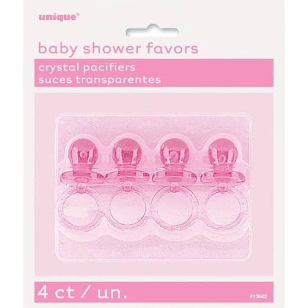 Pink Pacifier Favors - 4ct.