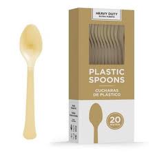 Gold Plastic Spoons 20ct.