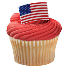 USA Flag Cupcake Rings - 12ct.