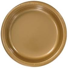 Gold 7" Plastic Plates - 50ct.