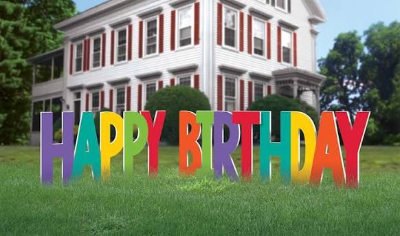 Multicolor Birthday Yard Sign - 4pcs.