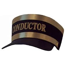 Black Conductor Hat with Gold Trim – HornerNovelty