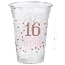 Sweet Sixteen 16oz. Plastic Cups - 20ct.
