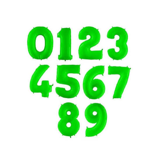 40" Neon Number Mylar - Green